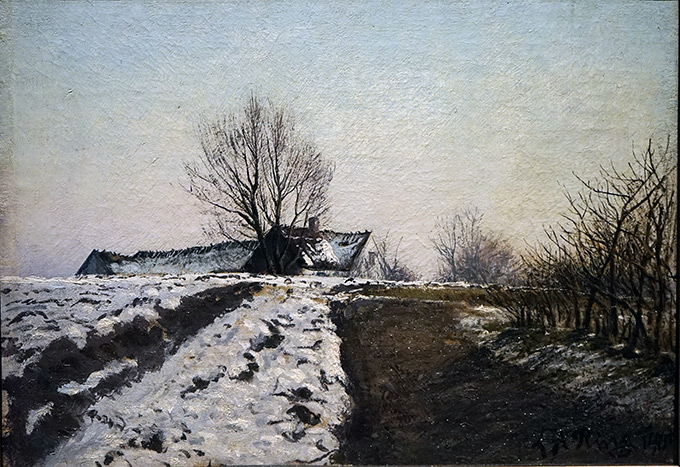 Lauritz Andersen Ring (1854-1933) Klar vinterdag sent på eftermiddagen, 1904